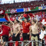 Les fans suisses ont longtemps mené la danse lors du match contre l'Allemagne